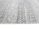 Viscose White-Dark Grey Rug Angle 2